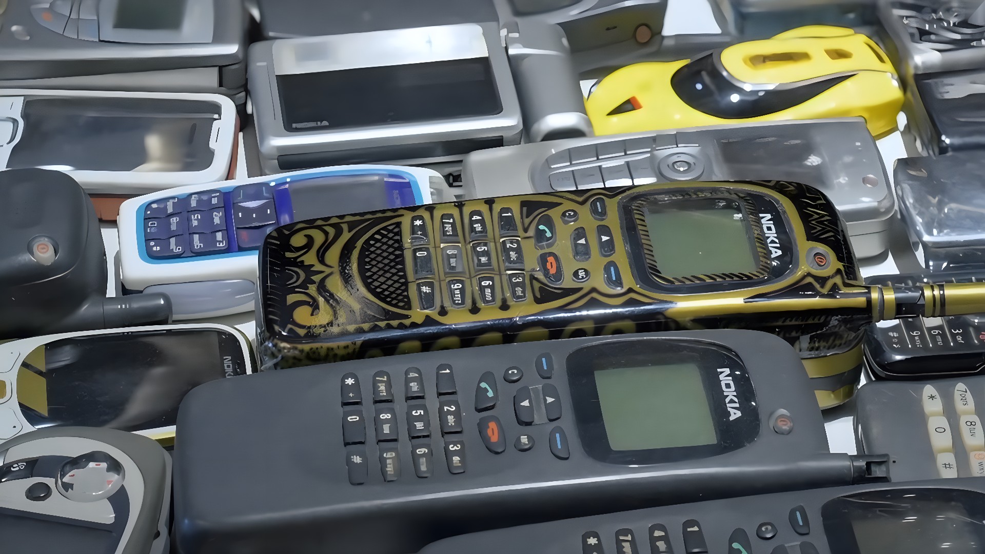 Thousands of phones require plenty of space. His collection spread throughout his home.