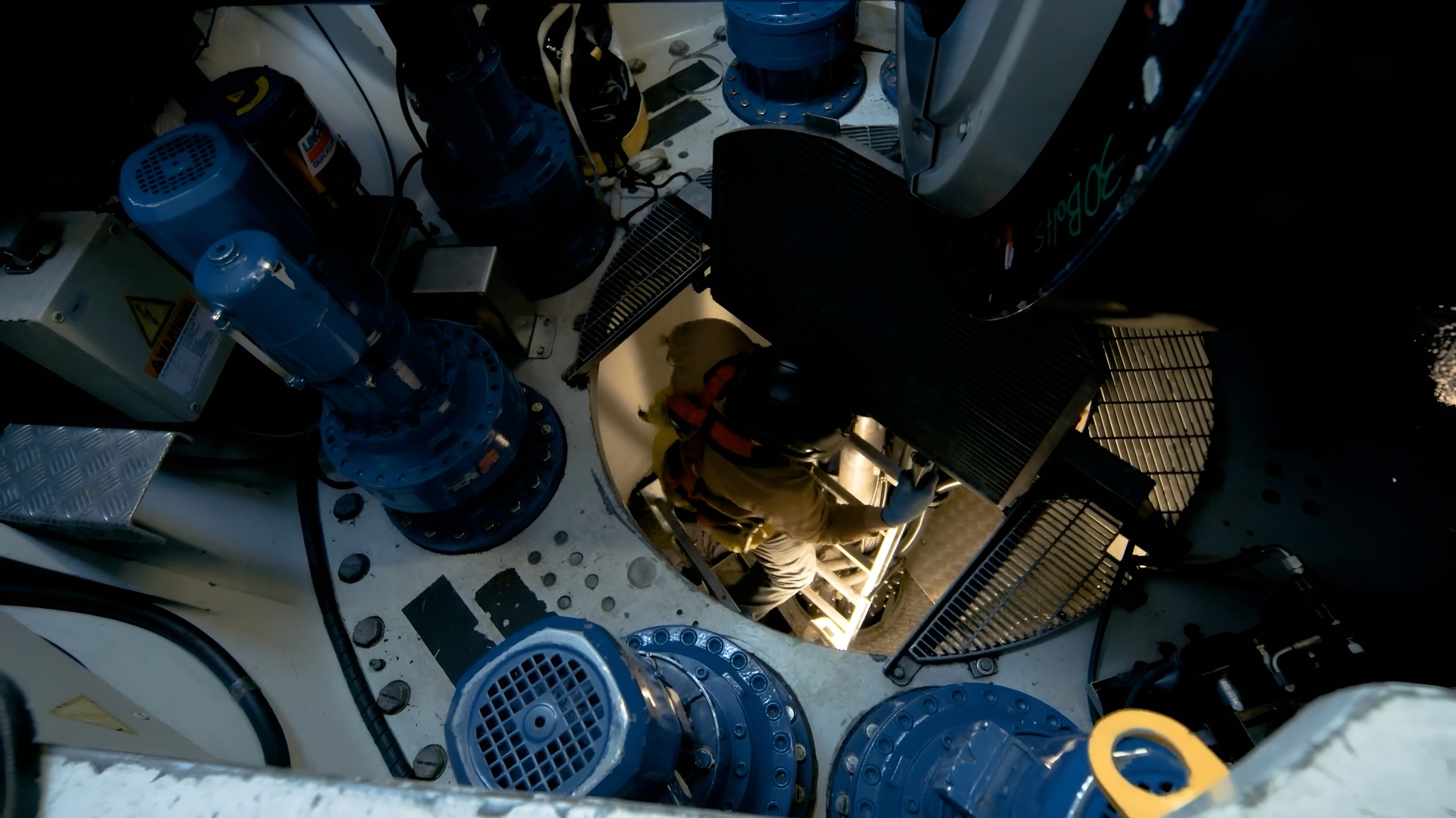 For many students, the first time climbing a turbine is intimidating.