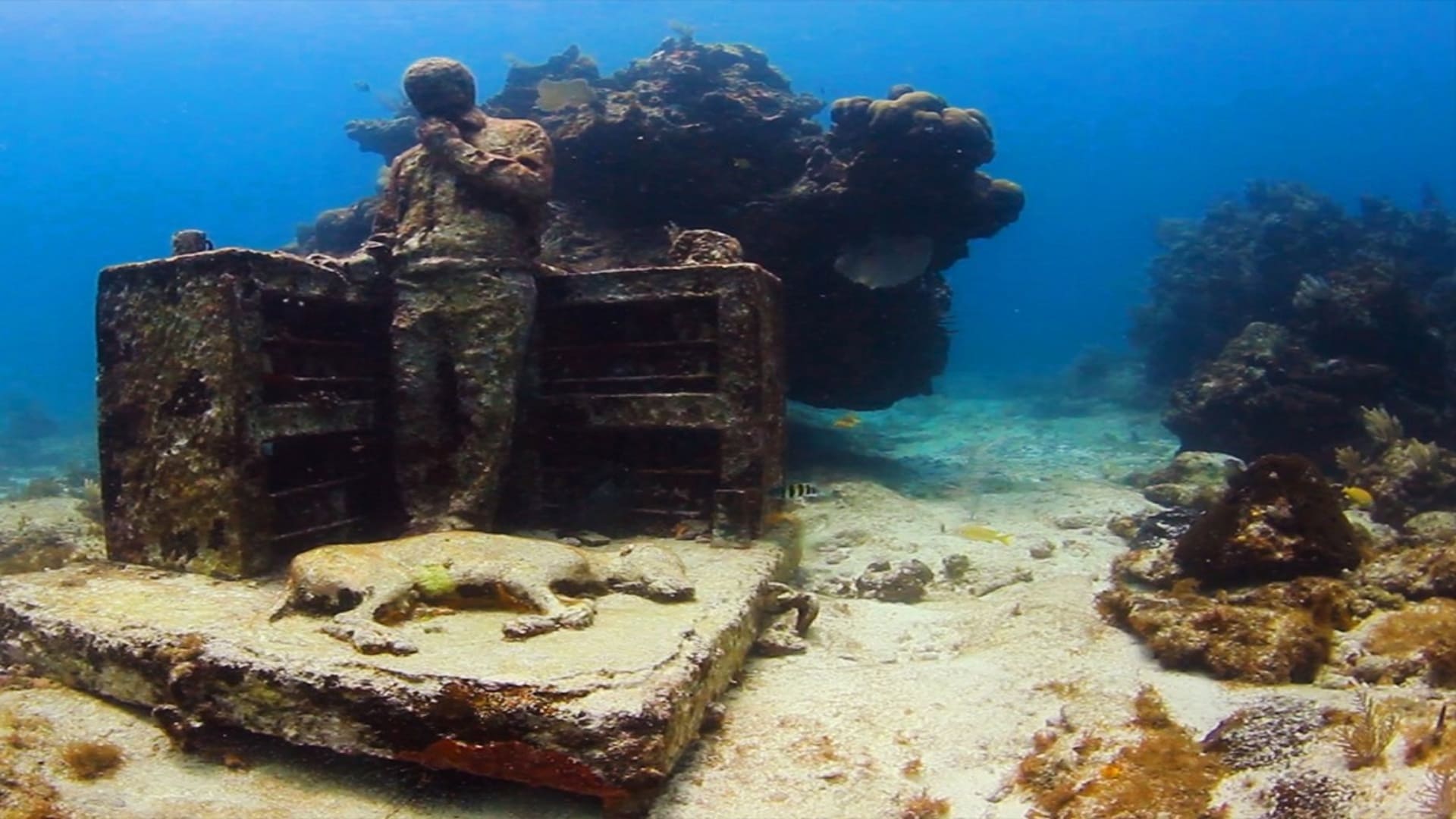 Underwater museum turns sculptures into living coral reefs