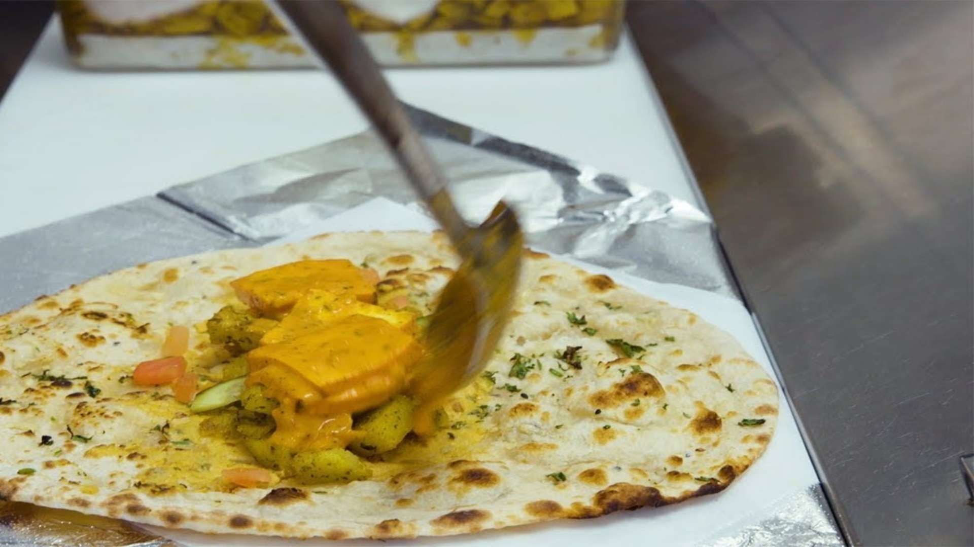 Bombay Frankie Company and Indian food at a gas station